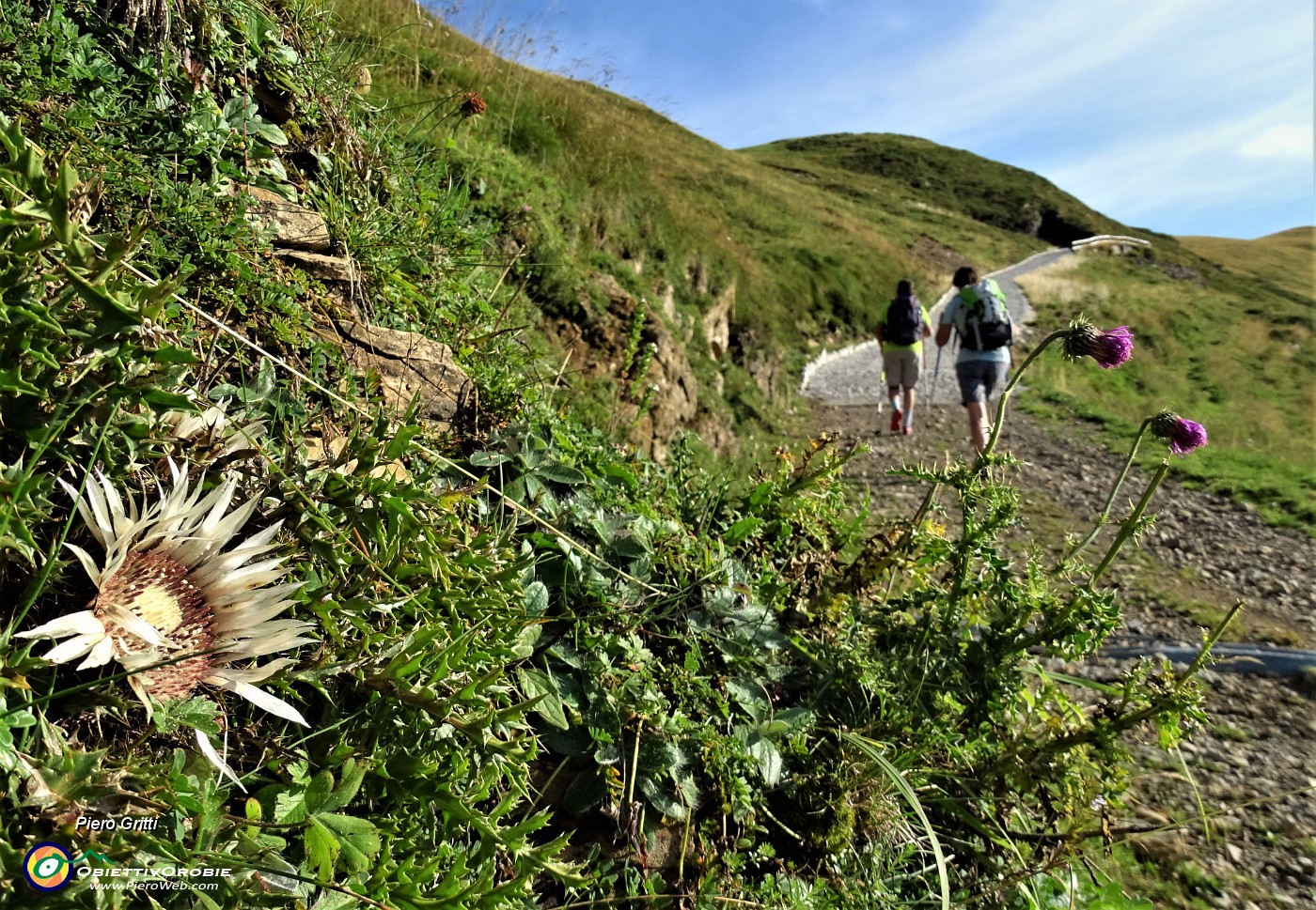 17 Salendo su stradetta gippabile dalla Casera Foppa (1750 m) alle Baite della croce (1812 m).JPG